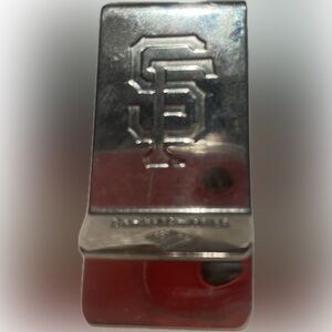 Polished Silver Money Clip with Embossed SF Logo